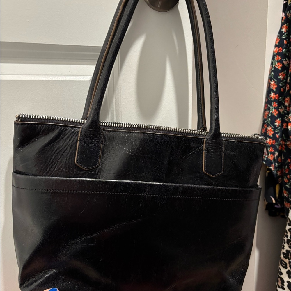 Hobo the Original Black Leather Tote Bag